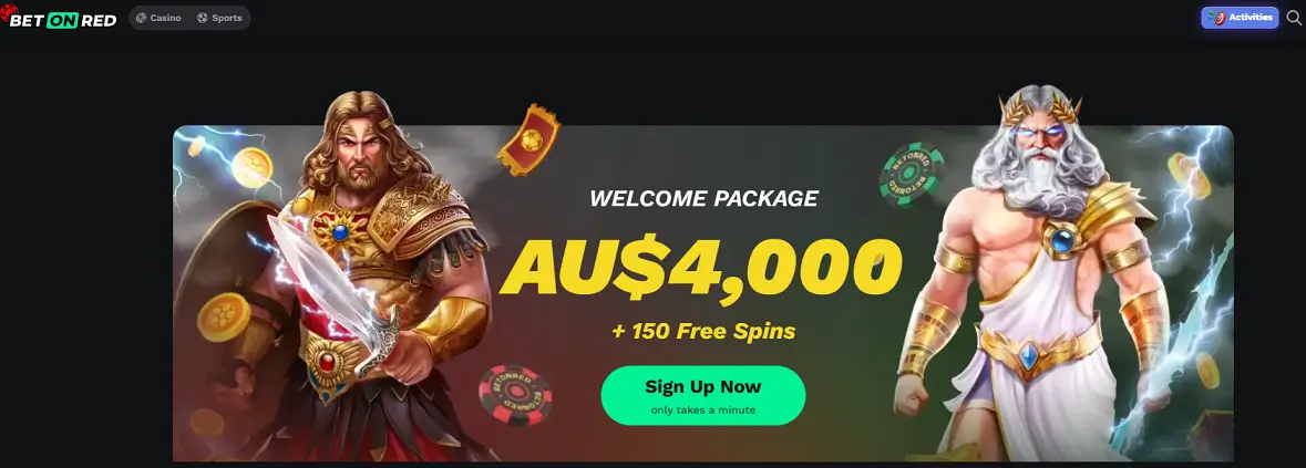 Hlavní menu Betonred Casino